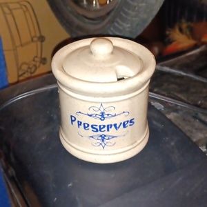 Glass preserves jar